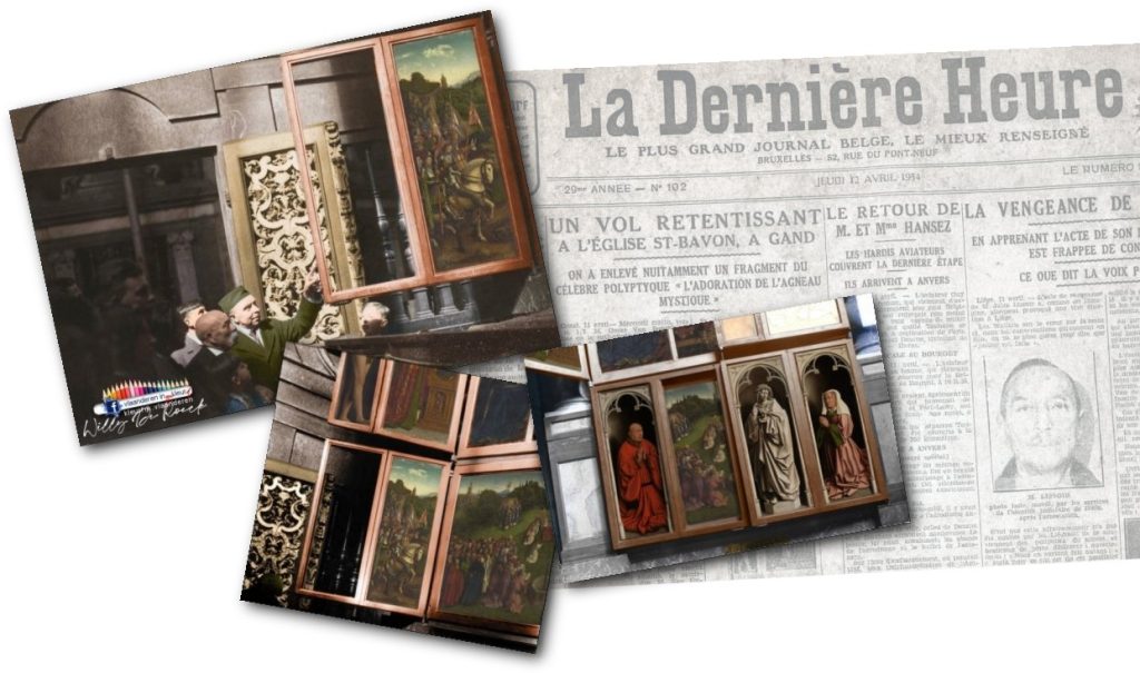 Le panneau vol&eacute; de l&rsquo;agneau mystique, des Juges int&egrave;gres du Retable de Gand manquant